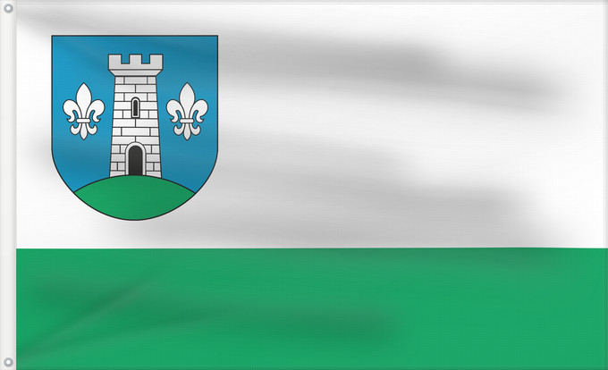 Flag, with two metal eyelets and reinforced hoist: POL gmina Głowno