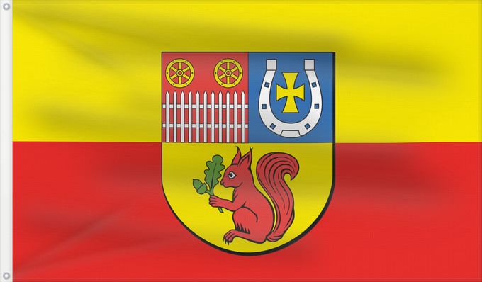 Bandera, con dos ojales metálicos y lado del asta reforzado: POL gmina Jarocin Jarocin Commune Gminy Jarocin
