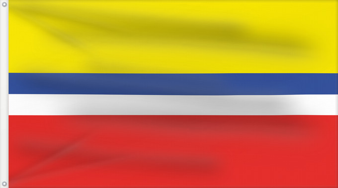 Bandera, con dos ojales metálicos y lado del asta reforzado: POL gmina Konarzyny Gminy Konarzyny