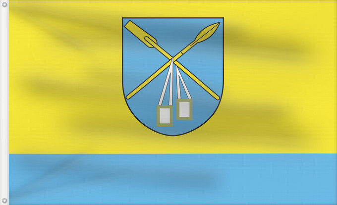 Flag, with two metal eyelets and reinforced hoist: POL gmina Moszczenica  gorlicki	Moszczenica Commune	Gminy Moszczenica w powiecie gorlickim