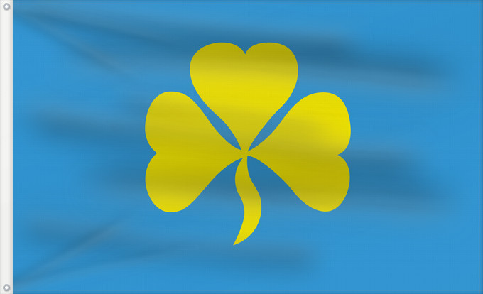 Bandera, con dos ojales metálicos y lado del asta reforzado: POL gmina Pietrowice Wielkie	Gminy Pietrowice Wielkie