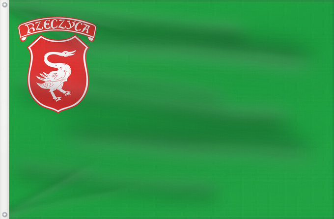 Bandera, con dos ojales metálicos y lado del asta reforzado: POL gmina Rzeczyca	Rzeczyca Commune	Gminy Rzeczyca