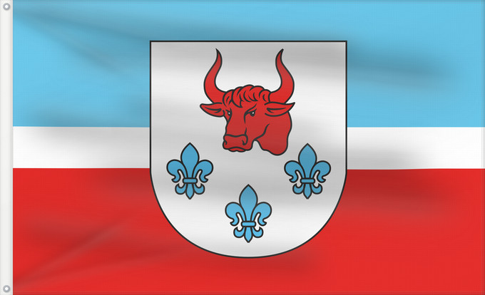 Flag, with two metal eyelets and reinforced hoist: POL gmina Turek	Gminy Turek