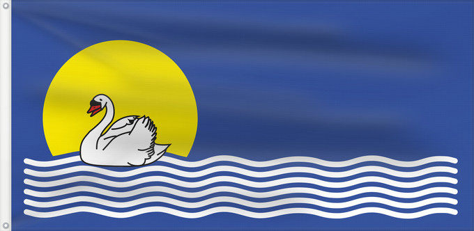 Bandera, con dos ojales metálicos y lado del asta reforzado: POL gmina Widuchowa	Gmina Widuchowa, Poland	Gminy Widuchowa, woj. zachodniopomorskie