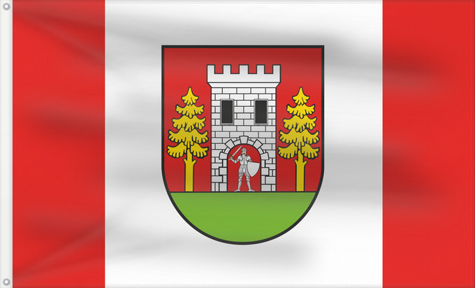 Bandera, con dos ojales metálicos y lado del asta reforzado: POL gmina Wielbark	Wielbark Commune	Gminy Wielbark
