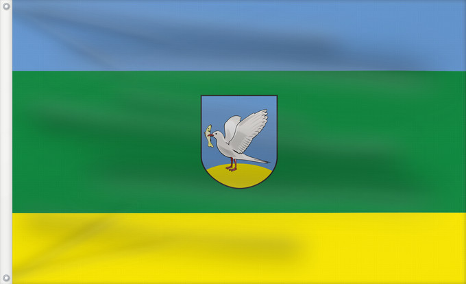 Bandera, con dos ojales metálicos y lado del asta reforzado: POL Gniew