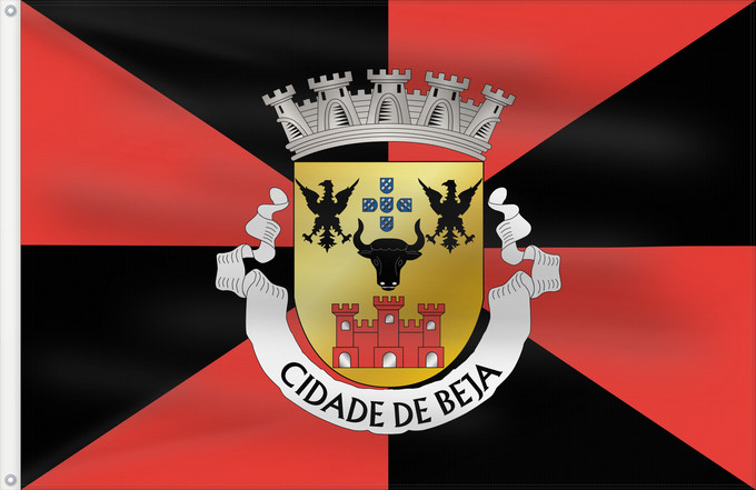 Flagge, mit zwei Metallösen und verstärktem Besatzband: Beja