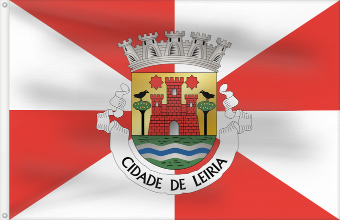 Flag, with two metal eyelets and reinforced hoist: Leiria