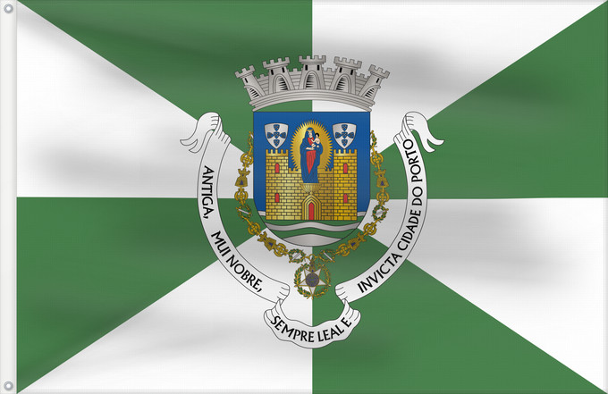 Flag, with two metal eyelets and reinforced hoist: Porto