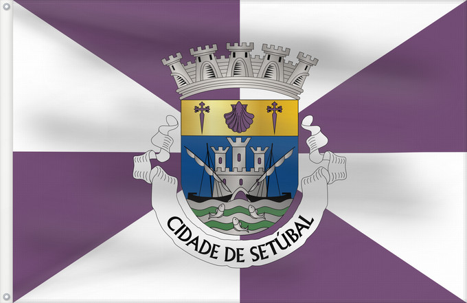 Flag, with two metal eyelets and reinforced hoist: Setúbal