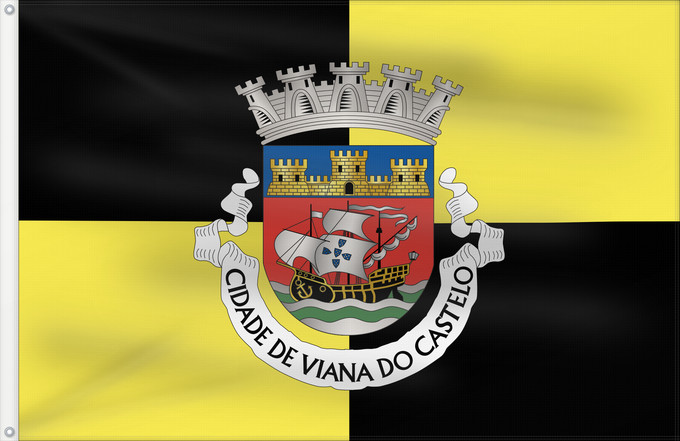 Flag, with two metal eyelets and reinforced hoist: Viana do Castelo