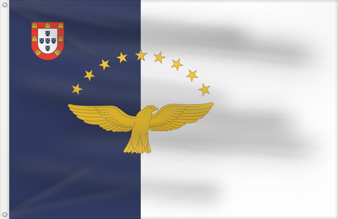 Flag, with two metal eyelets and reinforced hoist: Azores	Azores flag	Açores	Azoren	Azzorre	Dos Açores