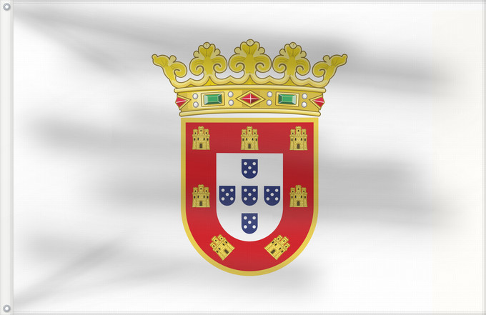 Flagge, mit zwei Metallösen und verstärktem Besatzband: Portugal  1521	Portugal (1521-1578)	Portogallo (1521-1578)	Portugal  1521-1578