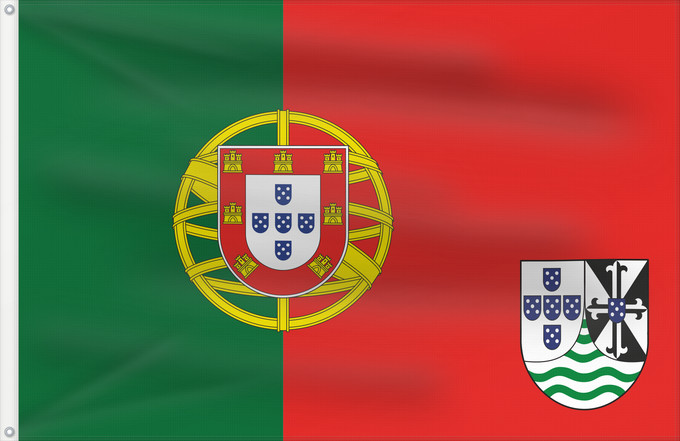 Flagge, mit zwei Metallösen und verstärktem Besatzband: Portuguese Timor  1965 proposal	Proposed flag of Portuguese Timor	Timor portugais (proposition)	Timor Portugués (propuesta)	Portugiesisch-Timor (Vorschlag)	Timor portoghese (proposta)