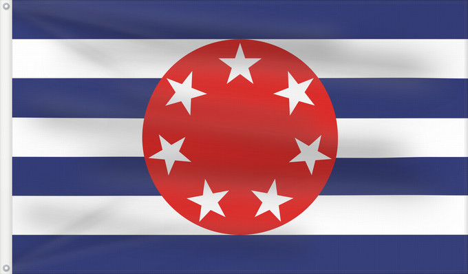 Bandera, con dos ojales metálicos y lado del asta reforzado: Ngarchelong old Ngarchelong previous flag for state within Palau - colours and dimensions based on template at Ngarchelong Ngarchelong (ancien) Ngarchelong (antiguo) Ngarchelong (alt) Ngarchelong (vecchio)