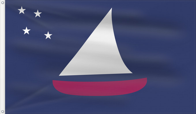 Flagge, mit zwei Metallösen und verstärktem Besatzband: Sonsorol Sonsorol state within Palau - colours and dimensions based partly on templates such as Sonsorol