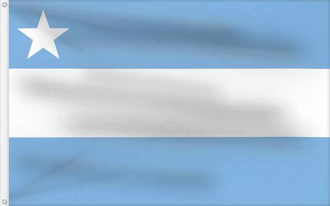 Flagge, mit zwei Metallösen und verstärktem Besatzband: Paraguay  1812	Paraguay (1812)