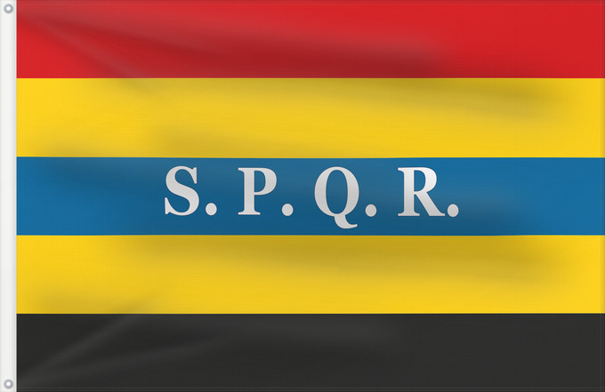 Bandera, con dos ojales metálicos y lado del asta reforzado: Aromanians in 1848	En Aromanians during the 1848 revolution	Aroumains (1848)	Aromanesos (1848)	Aromunen (1848)	Aromeni (1848)