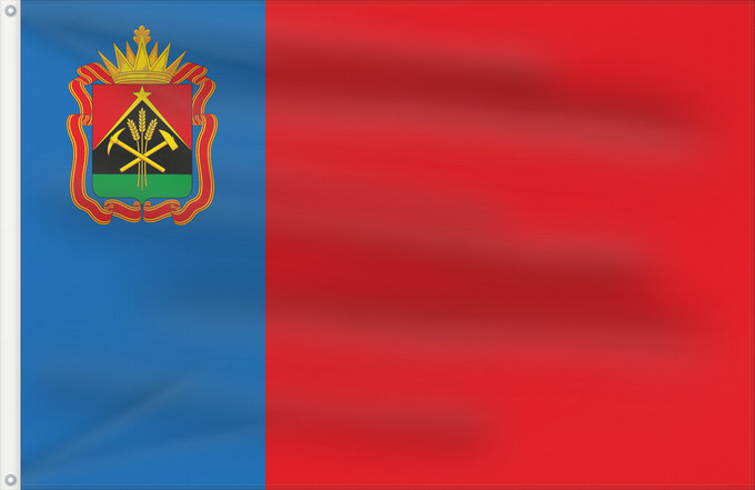 Drapeau, avec deux œillets métalliques et guindant renforcé : Kemerovo oblast Kemerovo oblast, Russia Oblast de Kemerovo Óblast de Kémerovo Oblast Kemerowo Kemerovo Oblast