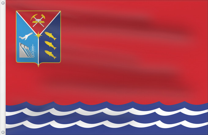 Drapeau, avec deux œillets métalliques et guindant renforcé : Magadan Oblast oblast de Magadan Óblast de Magadán Oblast Magadan