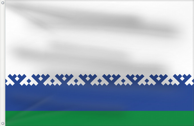 Flag, with two metal eyelets and reinforced hoist: Nenets Autonomous District Nenets Autonomous District, Russia Nénétsie ou district autonome de Nénétsie distrito autónomo de Nenetsia Autonome Kreis der Jamal-Nenzen Флаг Ненецкого автономного округа
