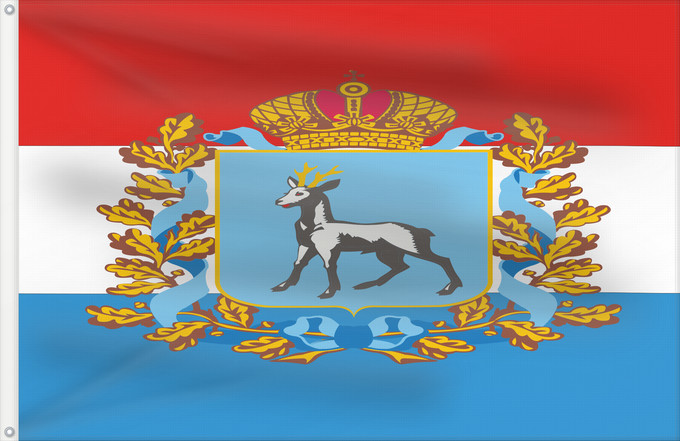 Bandera, con dos ojales metálicos y lado del asta reforzado: Samara Oblast	oblast de Samara	Óblast de Samara	Oblast Samara