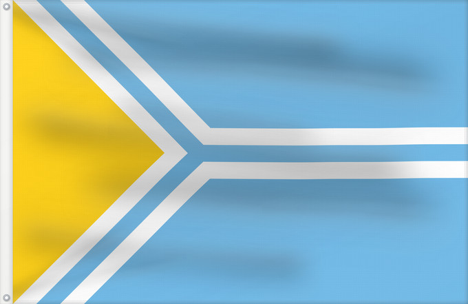 Flag, with two metal eyelets and reinforced hoist: Tuva Tyva Republic Touva ou République de Touva Tuvá Tyva Парчами Тува