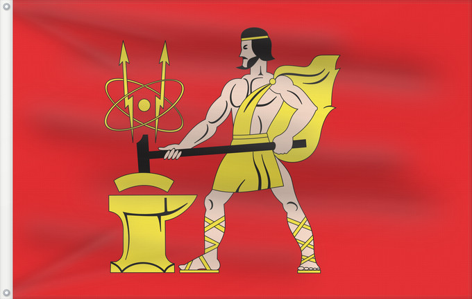Drapeau, avec deux œillets métalliques et guindant renforcé : Elektrostal  Moscow oblast	Elektrostal	Elektrostal  obwód moskiewski , flaga	Электросталь  Московская область