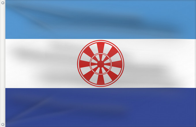 Drapeau, avec deux œillets métalliques et guindant renforcé : Evenkia Evenk Autonomous Okrug Okrug autonome Evenk Okrug Autónomo Evenki Autonomer Kreis der Ewenken Okrug autonomo Evenchi Флаг Эвенкийского автономного округа Прапор Эвенкийского автономного округу