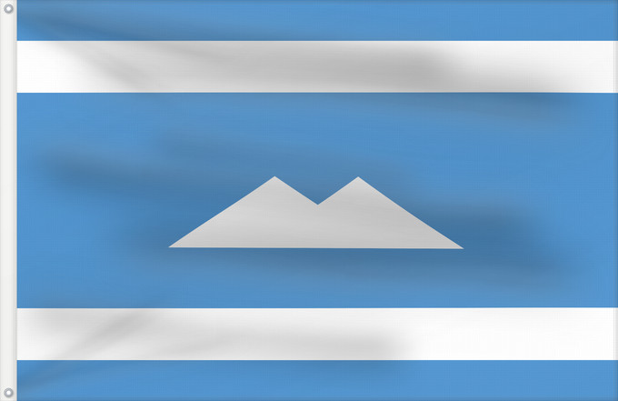 Drapeau, avec deux œillets métalliques et guindant renforcé : Karachay-Balkaria	Proposed Karachay-Balkaria union	флаг предполагаемого объединения Карачая и Балкарии
