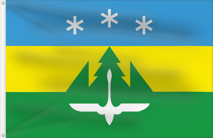Drapeau, avec deux œillets métalliques et guindant renforcé : Khanty-Mansiysk	Khanty-Mansiysk  Khanty-Mansia, Russia	Drapeu de l Khanty-Mansiïsk  Khantys-Mansis	Janti-Mansiisk	Chanty-Mansijsk	Chanti-Mansijsk	Флаг Ханты-Мансийска  Югра