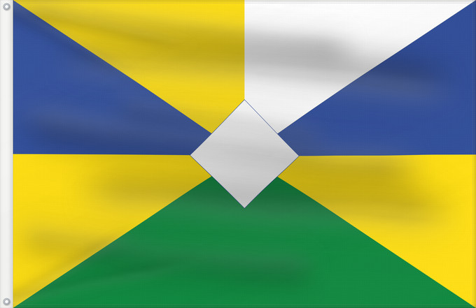 Drapeau, avec deux œillets métalliques et guindant renforcé : Novotamanskoe  Krasnodar krai	Novotamanskoe	Флаг Новотамановского сельского поселения