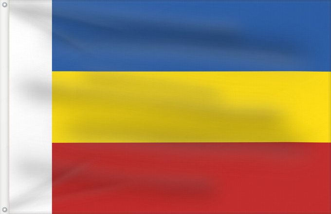 Drapeau, avec deux œillets métalliques et guindant renforcé : Rostov Oblast	Oblast de Rostov	Óblast de Rostov	Oblast Rostow	Oblast' di Rostov	Сцяг Растоўскай вобласці	Прапор Ростовської області