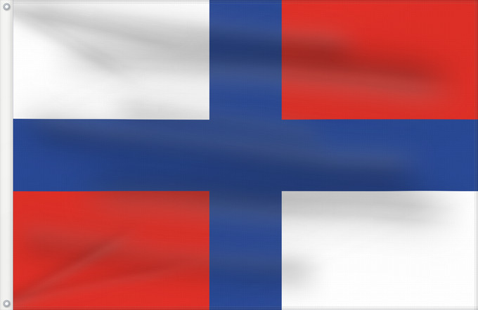 Drapeau, avec deux œillets métalliques et guindant renforcé : Russia  1668–1693	Ensign of the ship Oryol	Pavillon naval de la Russie (1668–1693)	Bandera naval de Rusia (1668–1693)	Russland (1668–1693) Marineflagge	Bandiera navale della Russia (1668–1693)