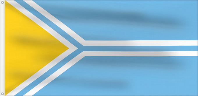 Drapeau, avec deux œillets métalliques et guindant renforcé : Tuva  1992	Tuva (1992-2002)	Touva (1992-2002)	Tuvá (1992-2002)	Tuwa (1992-2002)	Флаг Республики Тува 1992-2002