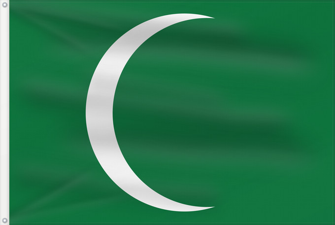 Drapeau, avec deux œillets métalliques et guindant renforcé : First and Second Saudi State	First Saudi Nejd Emirate	علم بلقرن منذ ١١٥٦ إلى ١٣٠٨
