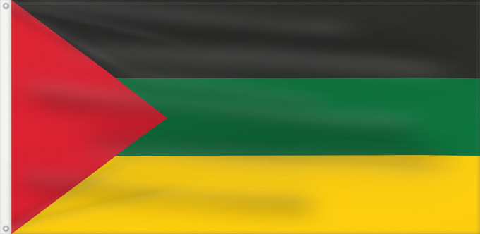 Flagge, mit zwei Metallösen und verstärktem Besatzband: Hejaz 1926	Hejaz from 1926 to 1932	علم الحجاز من ١٣٤٤ حتى عام ١٣٥٠	Флаг Хиджаза с 1926 по 1932 год