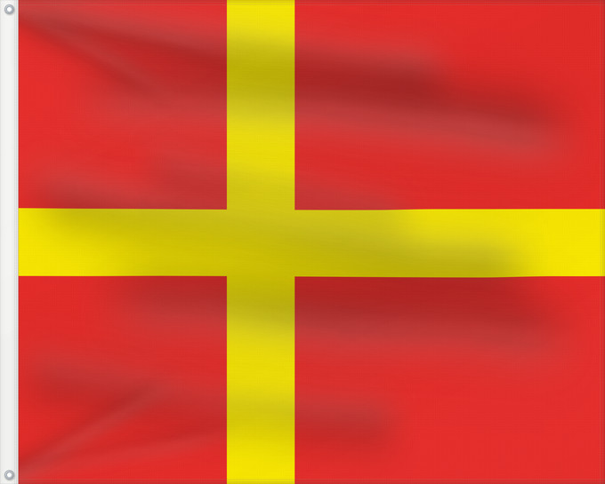 Flag, with two metal eyelets and reinforced hoist: Skåne	Skåne, Sweden	Skånes