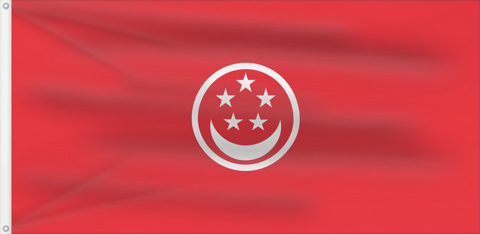 Flagge, mit zwei Metallösen und verstärktem Besatzband: Civil Ensign of Singapore	Singapore - Civil Ensign	Singapour - Pavillon Civil	Singapur - Pabellón Civil	Singapur - Zivilschiffsflagge	Singapore - Insegna Civile