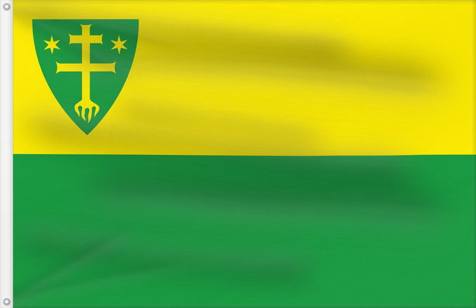Flagge, mit zwei Metallösen und verstärktem Besatzband: Žilina Vlajka Slovak city Žilina Žilina mesto na Slovensku – Vlajka