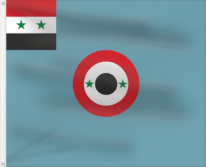 Flag, with two metal eyelets and reinforced hoist: Syrian Air Force Ensign
