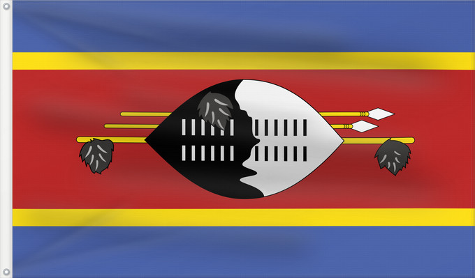 Drapeau, avec deux œillets métalliques et guindant renforcé : Eswatini	Swaziland	Suazilandia	Swasiland	Essuatíni	Eswatinis fana	Eswatini  Svazilando	Umjeka weSwatini	Swazilands