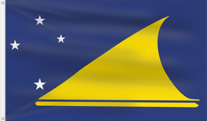 Bandera, con dos ojales metálicos y lado del asta reforzado: Tokelau	Tokelau since May 2008	Tokelau que fuera adoptada en mayo de 2008 por el parlamento local de este territorio dependiente de Nueva Zelanda	Pīwari o Tokelau
