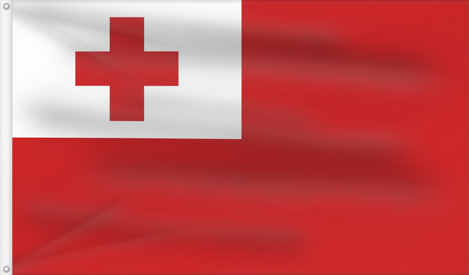Flag, with two metal eyelets and reinforced hoist: Tonga Thonga Brattagh ny Tongey Tonge Fuka ʻo Tonga