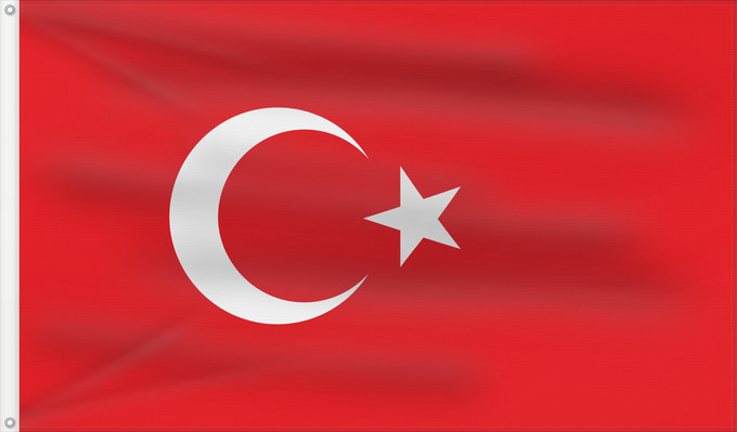 Flag, with two metal eyelets and reinforced hoist: Turkey National Flag of Turkey Turquie Turquía Türkische Turchia Turkije Turquia علم تركيا Türk Сцяг Турцыі Национално знаме на Турция Turske Turecká Vlajka Desmala Tırkiya Σημαία της Τουρκίας Turkio پرچم ترکیه Turkin Τὸ τῆς Τουρκίας σημεῖον Republike Tur