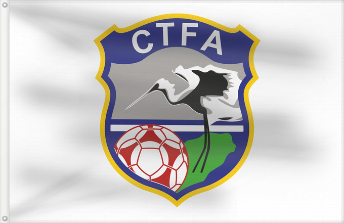 Flag, with two metal eyelets and reinforced hoist: Chinese Taipei Football Association Used by the Chinese Taipei Football Association Usada por la Asociación de Fútbol de China Taipei Utilizada pela Associação de Futebol da China Taipei