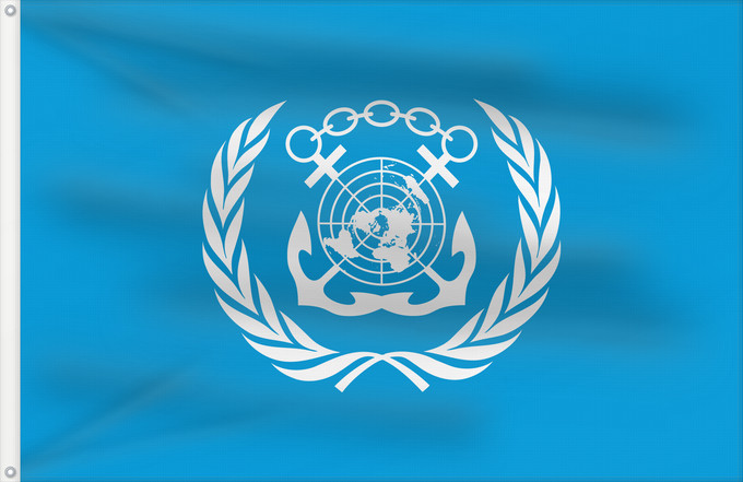 Flag, with two metal eyelets and reinforced hoist: International Maritime Organization