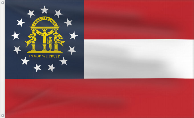 Flag, with two metal eyelets and reinforced hoist: State of Georgia Georgia