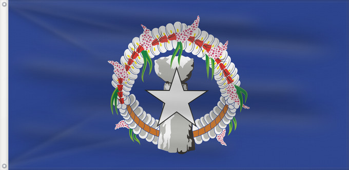 Bandera, con dos ojales metálicos y lado del asta reforzado: Northern Mariana Islands