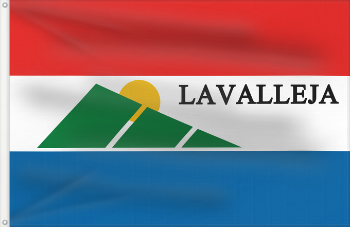 Drapeau, avec deux œillets métalliques et guindant renforcé : Lavalleja Department	département de Lavalleja	Departamento de Lavalleja	Lavalleja